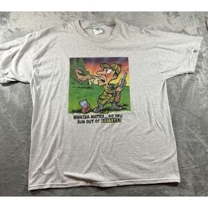 Vintage Men's T Shirt 1995 Jerzees Szie XL You run out of Bullets?
